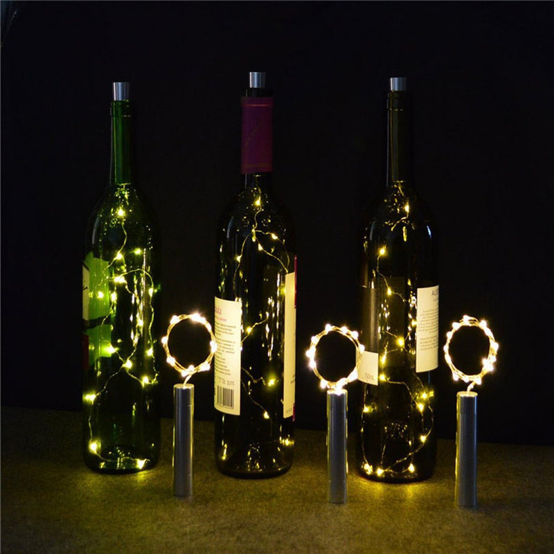 Hododo 3Pack Wine Bottle Cork Light Starry Copper Wire String Lighting for Party Wedding Valentine'S Day Home Decoration