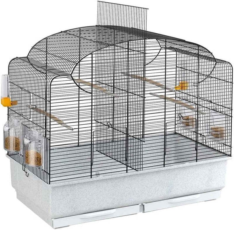 Ferplast Canaries and Exotic Birds Cage Canto, Breeding and Reproduction Cage with Partition and Accessories