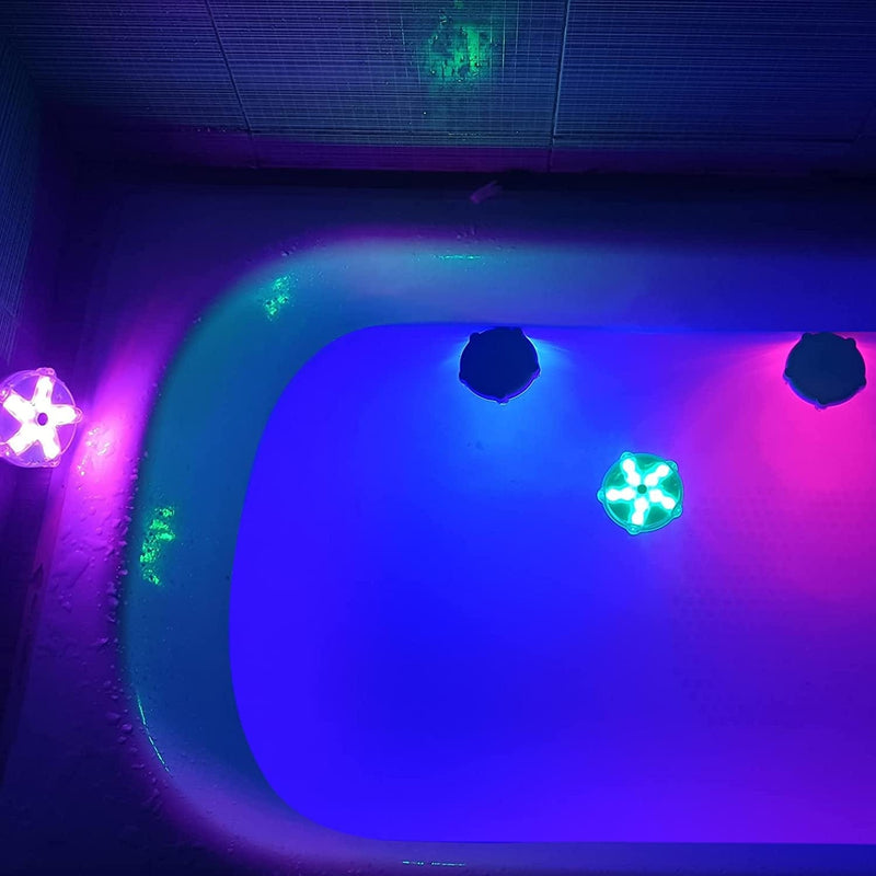 Floating Pool Lights, IP68 Waterproof Led Pool Lights for Inground Pools,Color Changing Hot Tub Lights, Magnetic Bathtub Lights, Starfish Pool Lights That Float,Battery Operated Bath Led Lights -1Pc