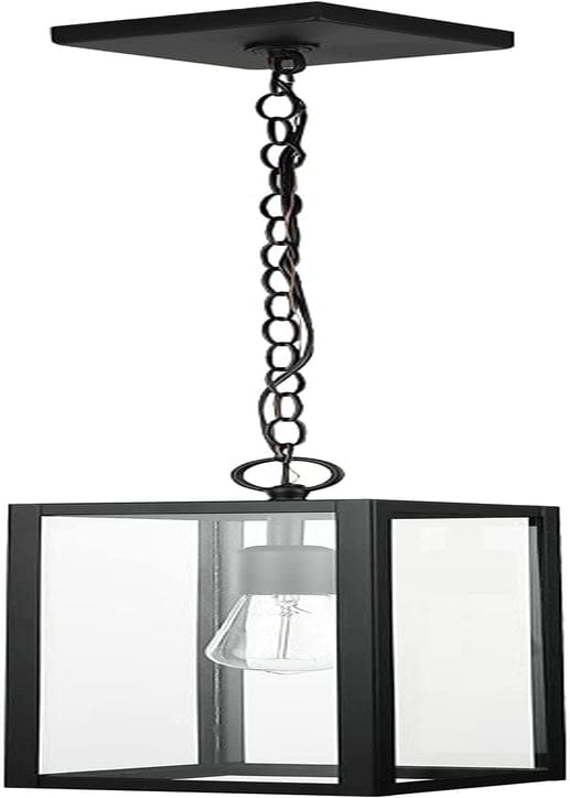 Globe Electric 44176 1-Light Outdoor Indoor Wall Sconce, Matte Black, Glass Panes, Weather Resistant, Wall Lighting, Wall Lamp Dimmable, Kitchen Sconces Wall Lighting, Home Improvement, Porch Light