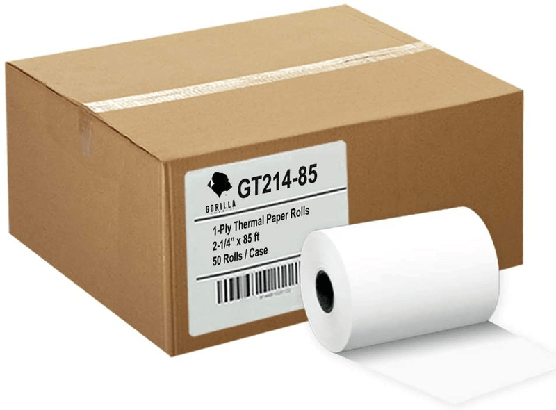 Gorilla Supply 50 Thermal Paper Rolls 2-1/4 X 50 Verifone Vx520 Ingenico ICT220 ICT250 FD400 50/CS