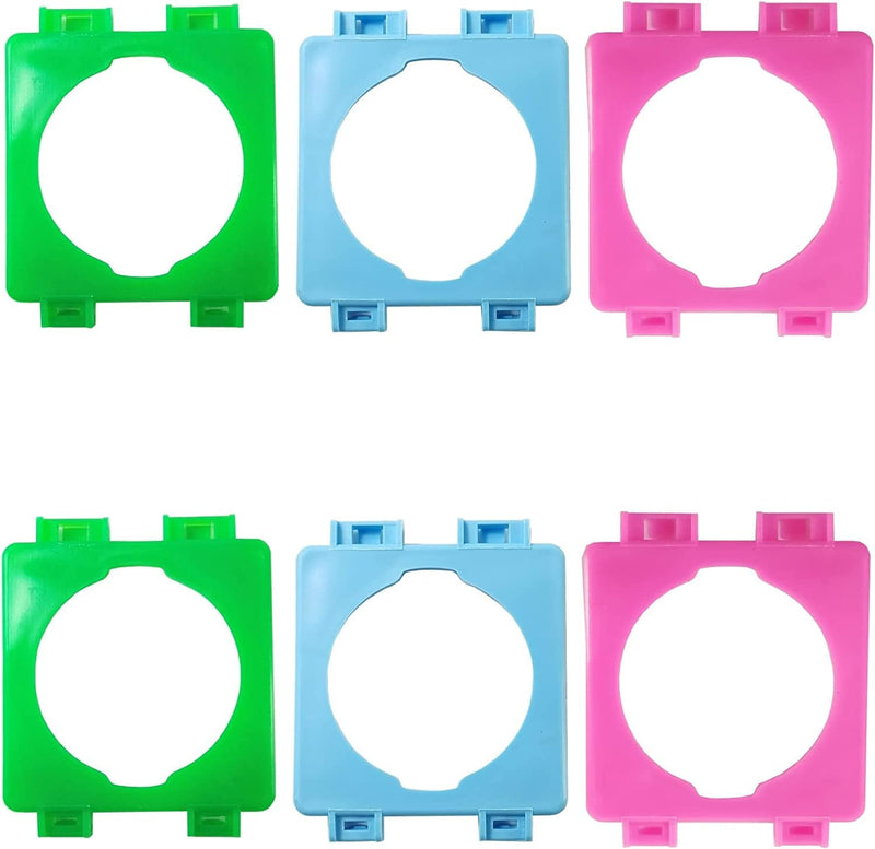 GXXMEI 6PCS Hamster Cage Connection Board Metro Cage Replacement Tube Connector Stretch Resistant Flexible Connection Accessories for Small Pets (Blue, Green, Pink)