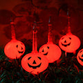 🎃HAYATA 8 Count Halloween Pumpkin Bubble Lights - 7.1ft Vintage Orange Halloween String Light for Indoor Decor - Fairy Halloween Lighting for Indoor, Bedroom, House, Halloween Party Decorations