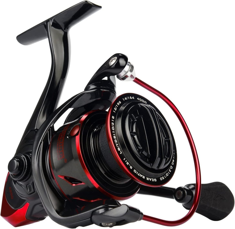 Kastking Sharky III Fishing Reel - New Spinning Reel - Carbon Fiber 39.5 Lbs Max Drag - 10+1 Stainless BB for Saltwater or Freshwater - Oversize Shaft - Super Value!