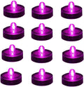 LED Battery Flameless Tea Light, Valentine Confession Candle,Submersible Tea Candle Waterproof Decorations Underwater Vase Light for Party and Wedding,Create Acromantic Atmosphere for Dating. 12 Count