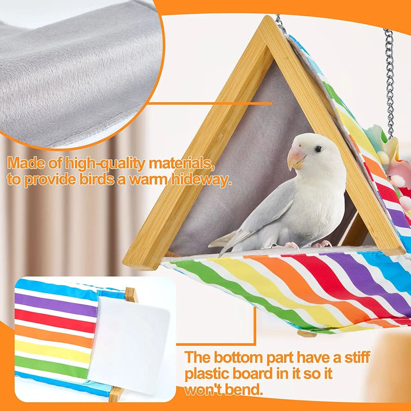 LIMIO Bird Nest Bed for Cage, Bird Parakeet Cage Accessories,Hanging Hammock, for Parrot Parakeet Cockatiels Budgies Lovebird Conure