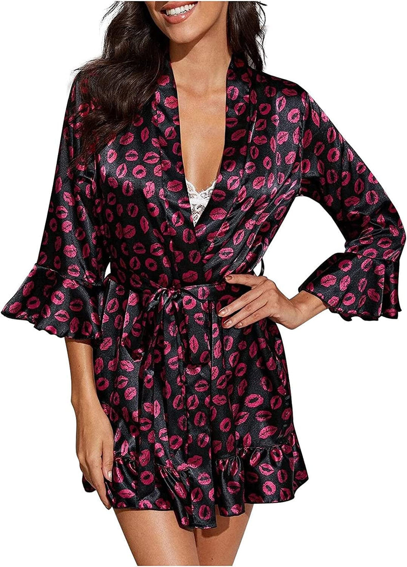 Lingerie Womens Pajamas Sexy 2 Set Velvet Satin Spaghetti Strap Outfit Pajamas Shorts Camisole Nightgown