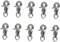 Mipcase 20 Pcs Anti-Escape Hook Buckles Rope Accessories Clip Trigger Parrot Spring Connection Degree Safety Buckle Anti- Cage for Lobster Bird Lock Claw Silver Swivel Belt Feet Door