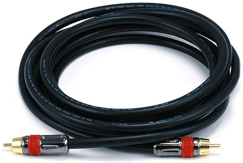Monoprice 102681 3-Feet RG6 RCA CL2 Rated Digital Coaxial Audio Cable Black
