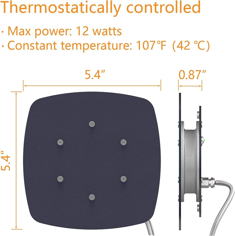 Ogioxam Bird Heater, Thermostatical Bird Warmer for Parakeets, IP67 Waterproof Bird Accessories and Supplies, 12V