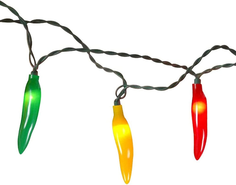 Pallerina Multi-Colored Chili Pepper String Lights, 13.6FT Hot Chili Pepper Lights with 35 Christmas Warm White Chili Pepper Bulbs(2 Spare) UL Listed for Outdoor Indoor Kitchen Garden Patio Decoration