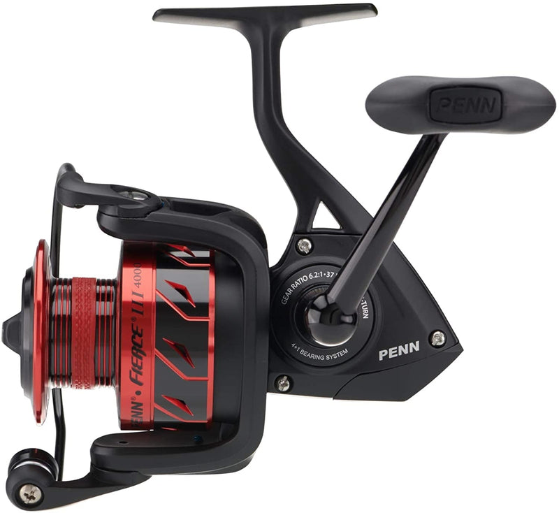 PENN Fierce III Spinning Inshore Fishing Reel, Size 2000, Right/Left Handle Position, 5 Bearings for Smooth Operation