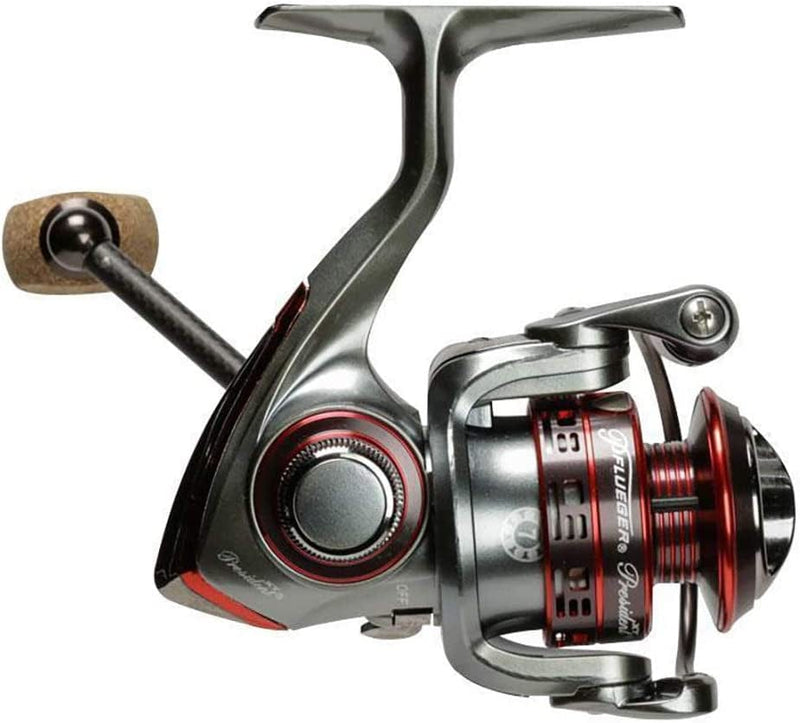 Pflueger PRESXTSP40X President XT Spinning Lightweight Reel W/ 10 Ball Bearings and Braid Ready Spool for Freshwater or Saltwater Fishing, Size 40
