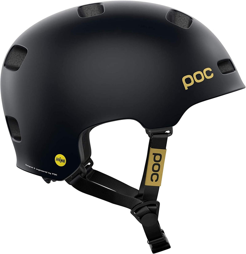 POC, Crane MIPS Fabio Edition Bike Helmet, Uranium Black Matt/Gold, MLG