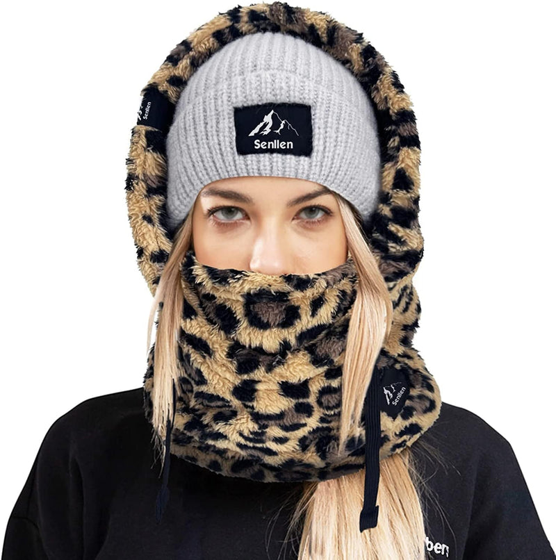 Senllen Ski Mask Cold Weather Fleece Balaclava Wind-Resistant Winter Face Mask for Men and Women