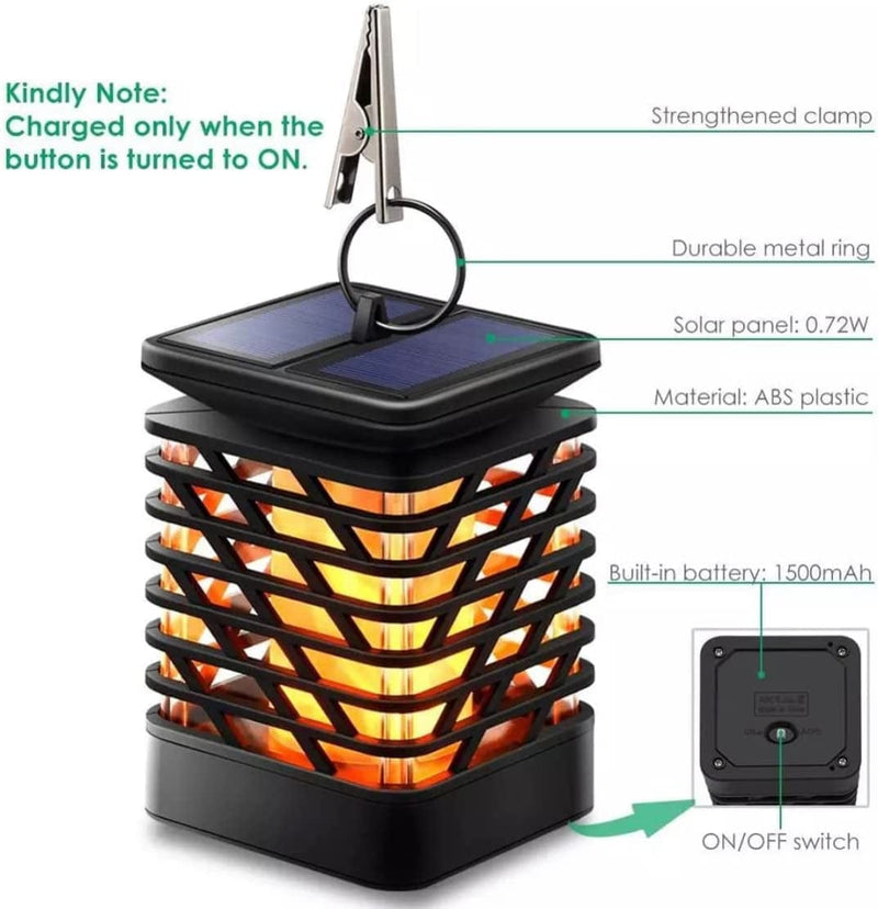 Solar Flames LAMP with Flickering Flame Effect Light