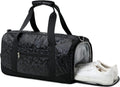 Sport Gym Duffle Travel Bag for Men Women Duffel with Shoe Compartment, Wet Pocket (Marble-White)