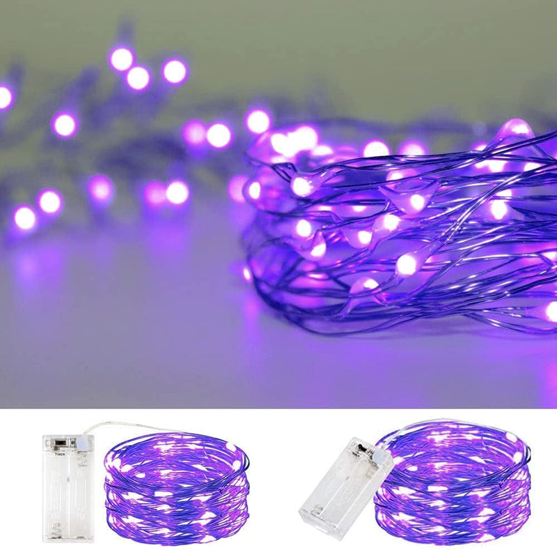 String Lights, Waterproof LED String Lights,2 Pack 20Ft 60 LED Festival Decorations Crafting Battery Powered Copper Wire Starry Fairy Lights (Multicolor)