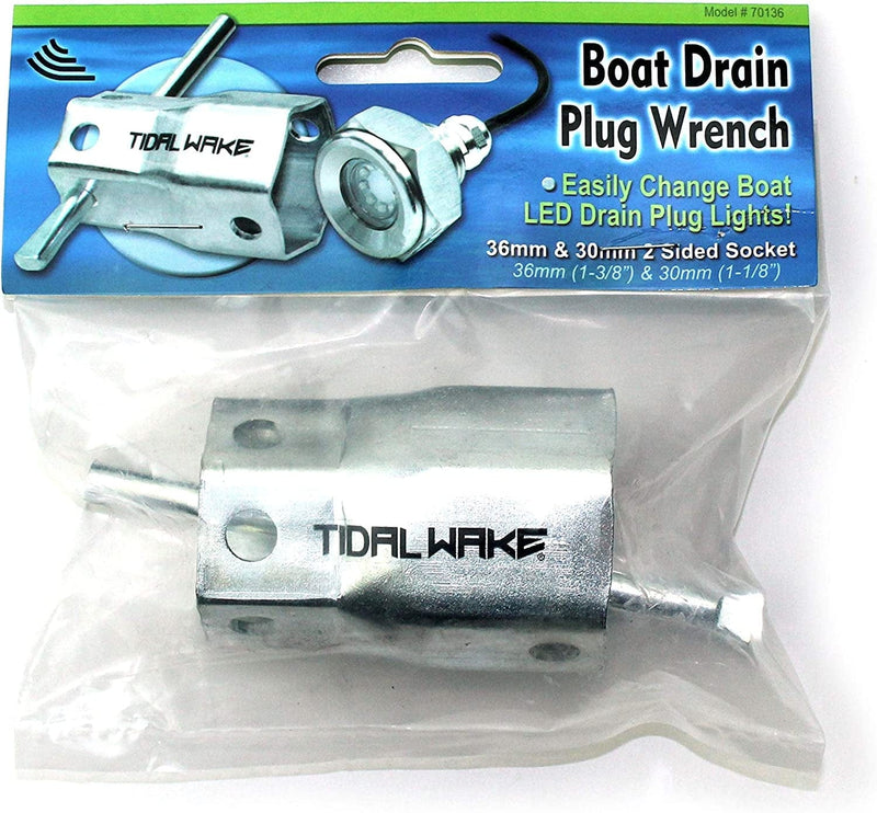 Tidal Wake IP68 Underwater 1/2In Standard Boat Drain Plug LED Light, Brilliant Underwater Lighting in Minutes! No Holes to Drill!