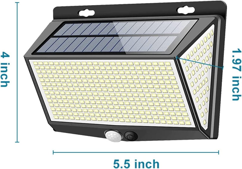 TONONE 3 Mode Waterproof 468 LED Solar Motion Sensor Lights Outdoor Sunlight Solar Powered Street Wall Lamp for Garden Decoration (Color : 2.5)