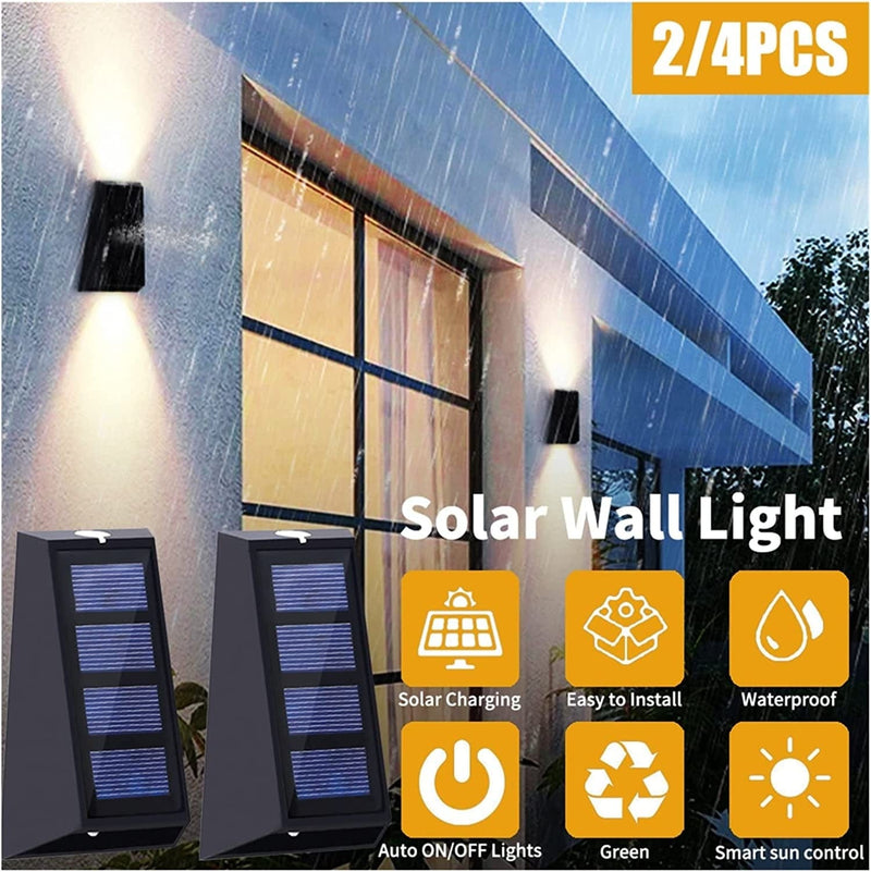 TONONE Solar Light Outdoor Lamp PIR Motion Sensor LED Wall Lights Sconce Waterproof Solar for Garden Decoration Street Lamp Home ( Color : Orange )