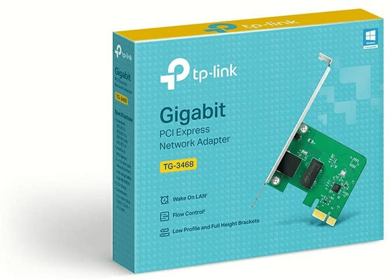 TP-Link 10/100/1000Mbps Gigabit Ethernet PCI Express Network Card (TG-3468), PCIE Network Adapter, Network Card, Ethernet Card for PC, Win10 supported