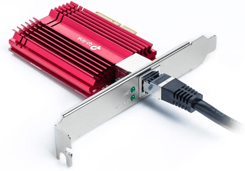 TP-Link 10GB PCIe Network Card (TX401)-PCIe to 10 Gigabit Ethernet Network Adapter,Supports Windows 10/8.1/8/7, Windows Servers 2019/2016/2012 R2, and Linux, Including a CAT6A Ethernet Cable