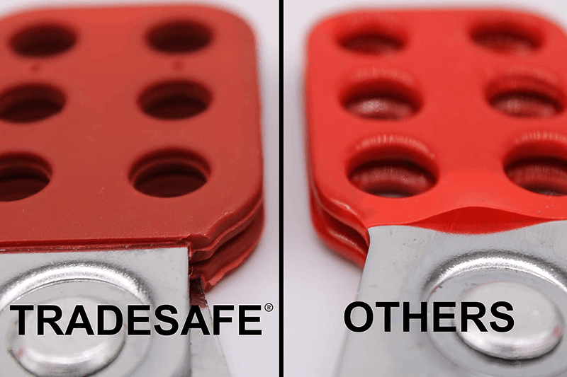TRADESAFE Lock Out Tag Out Lock Hasp. 6 Pack Lockout Tagout Hasp. Steel Padlock Hasp for Lock Out Devices. Heavy Duty Loto Hasp for Lockout Safety Supply, Kits, and Stations