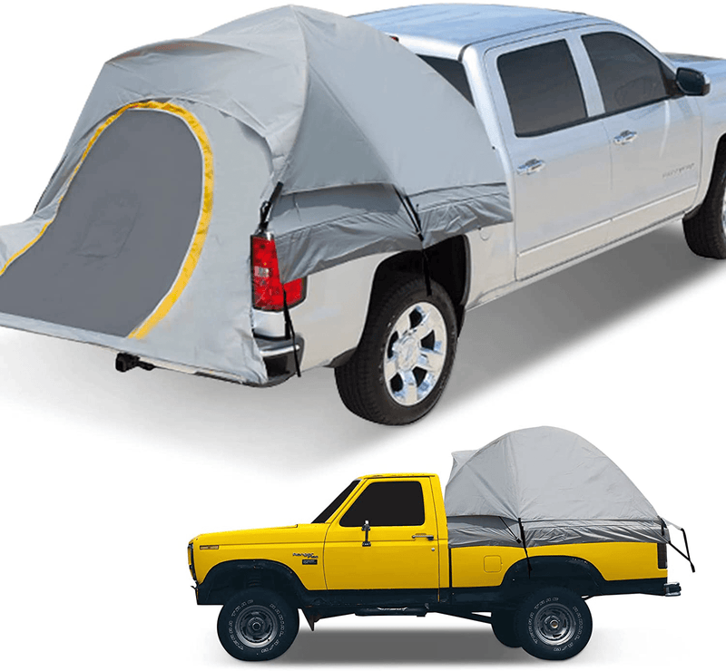Truck Tent 5.5 FT Bed - 6.5 Foot Bed, 210D Oxford Pickup Truck Bed & Tailgate Bed Tents for Camping 6 FT Bed with PU2000 Waterproof Coating 2 Person Sleeping Capacity with Storage Bag