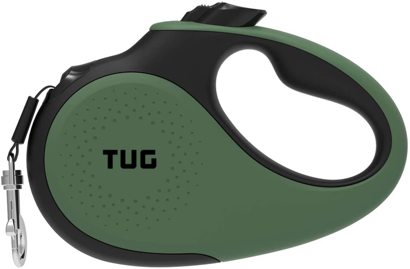 TUG 360° Tangle-Free, Heavy Duty Retractable Dog Leash with Anti-Slip Handle; 16 ft Strong Nylon Tape; One-Handed Brake, Pause, Lock