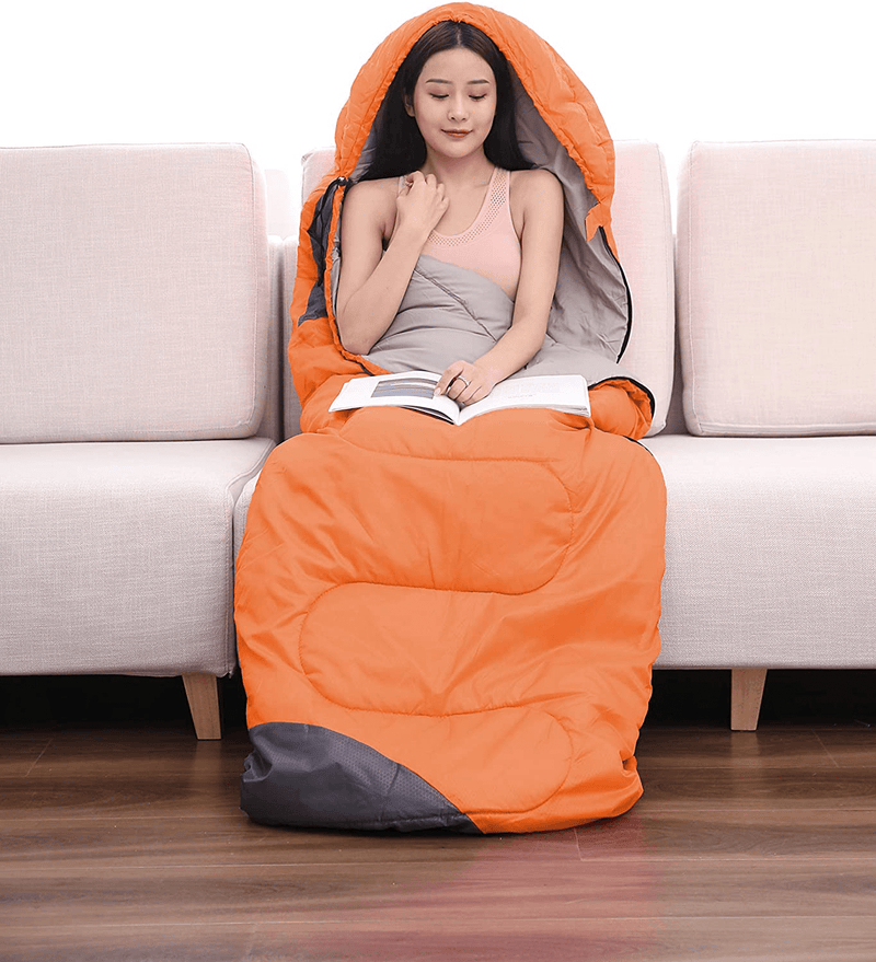 Tuphen- Sleeping Bags for Adults Kids Boys Girls Backpacking Hiking Camping Cotton Liner, Cold Warm Weather 4 Seasons Winter, Fall, Spring, Summer, Indoor Outdoor Use, Lightweight & Waterproof
