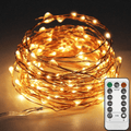 Twinkle Star 200 LED 66 FT Copper String Lights Fairy String Lights 8 Modes LED String Lights USB Powered with Remote Control for Christmas Tree Wedding Party Home Decoration, Warm White