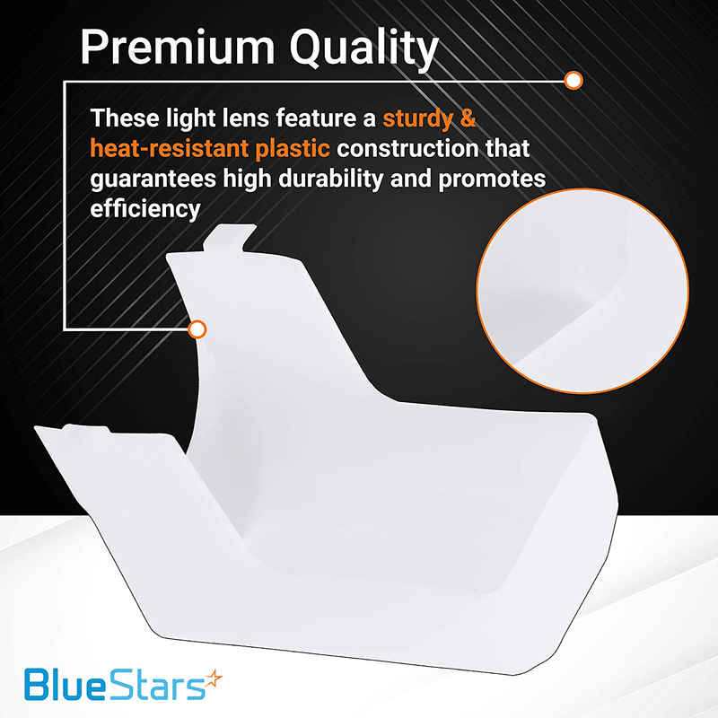 Ultra Durable 99110437 Range Hood Light Lens Replacement Part by Blue Stars - Exact Fit for Broan Range - Replaces 88169 E2099110437 S99110437 AP3379470 - PACK OF 2