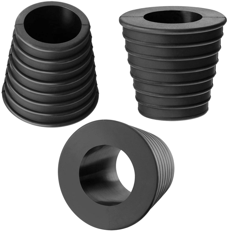Umbrella Cone Wedge Fits Umbrella Pole Diameter 1.5 Inch/ 38 mm, for Patio Table Hole Opening or Parasol Base Stand 1.94 to 2.7 Inch (2, Black)