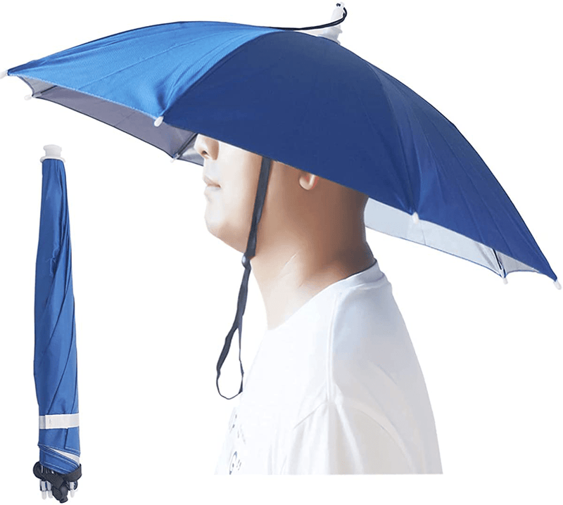 Umbrella Hat, Bocampty 25 inch Fishing Umbrella Hat Hands Free UV Protection Umbrella Cap Adjustable Headwear for Fishing Golf Camping Beach Gardening Sunshade Outdoor