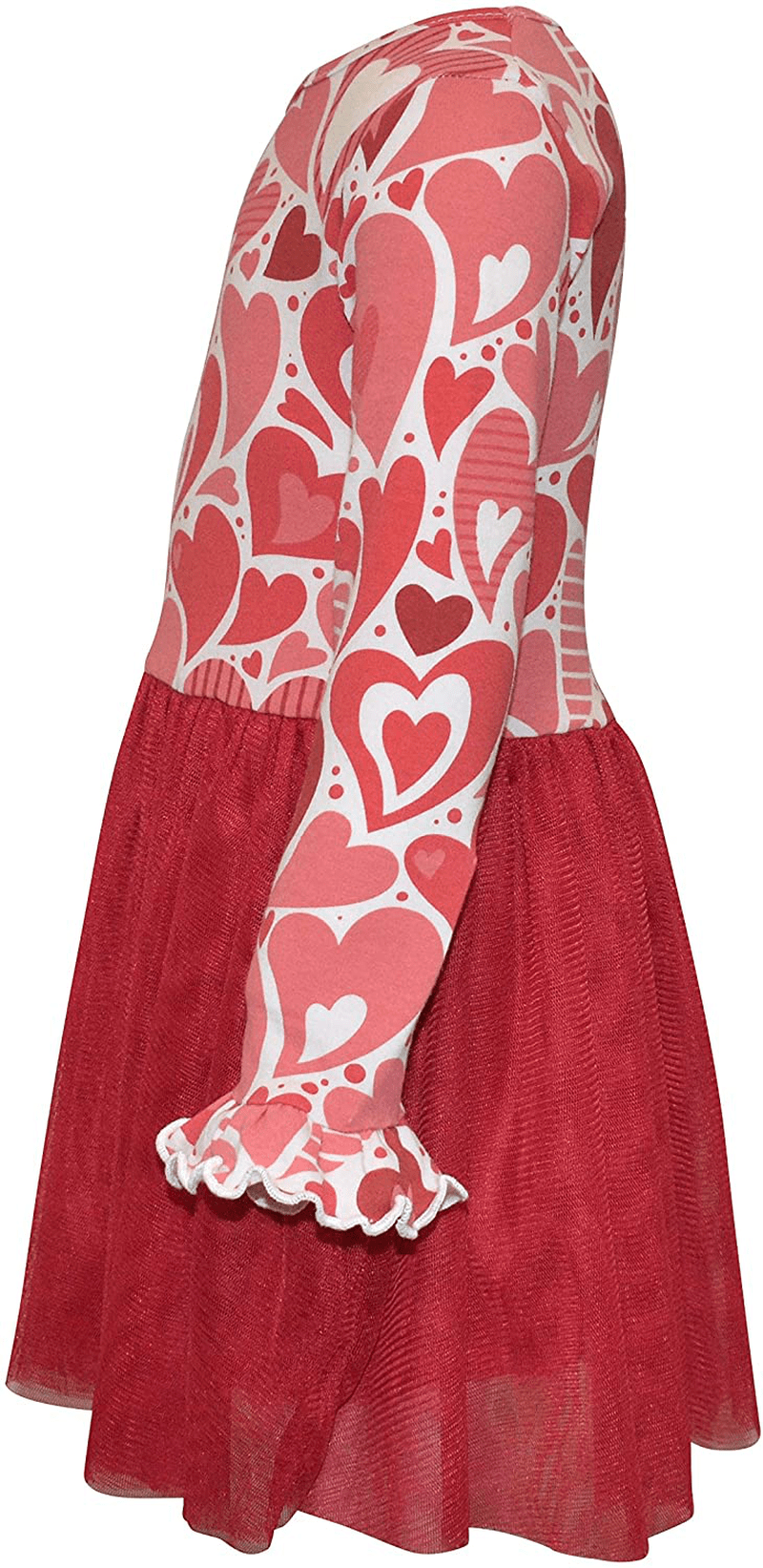 Unique Baby Girls Long Sleeve Valentines Day Tutu Dress