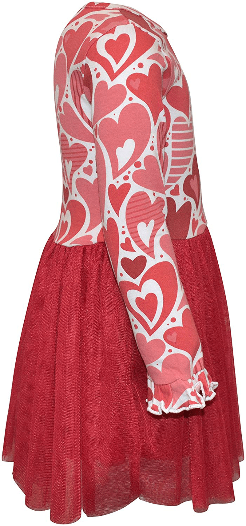 Unique Baby Girls Long Sleeve Valentines Day Tutu Dress