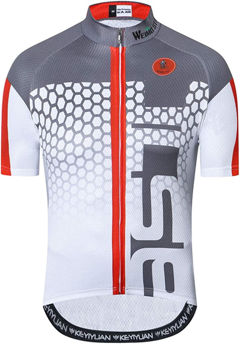 USA Cycling Jersey Men MTB Road Bike Shirt Summer Biking Tops Short Sleeve Cycle Clothes Sports Wear Breathable Quick Dry