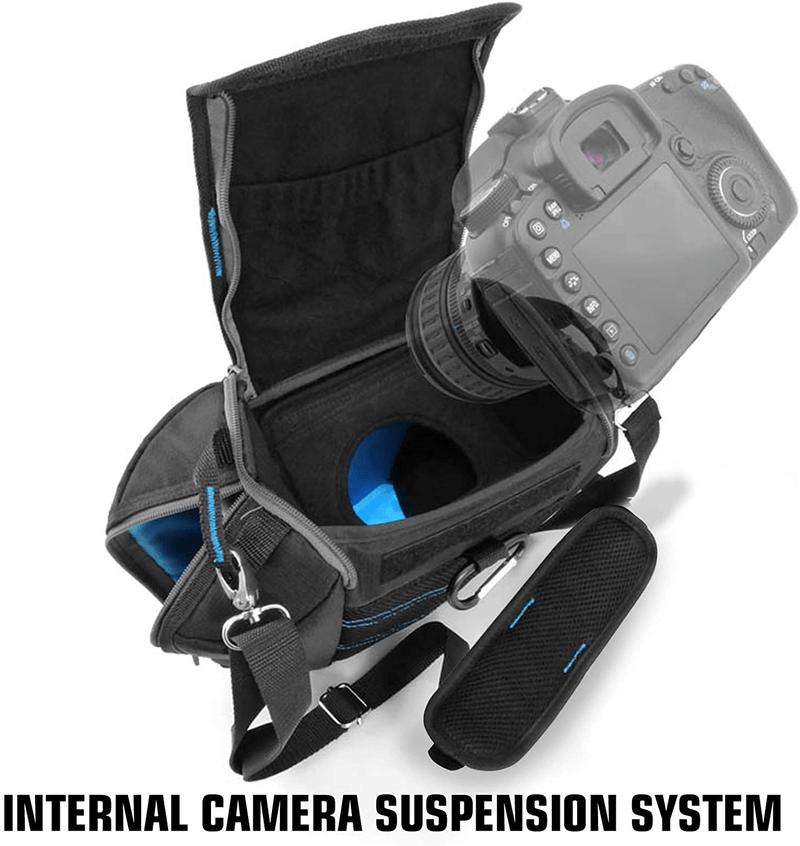 USA Gear DLSR Camera Case, Deluxe Camera Bag with Accessory Storage - Compatible with Nikon, Canon, Sony, Olympus and More DSLR, Mirrorless, Micro Four-Thirds and Point and Shoot Cameras