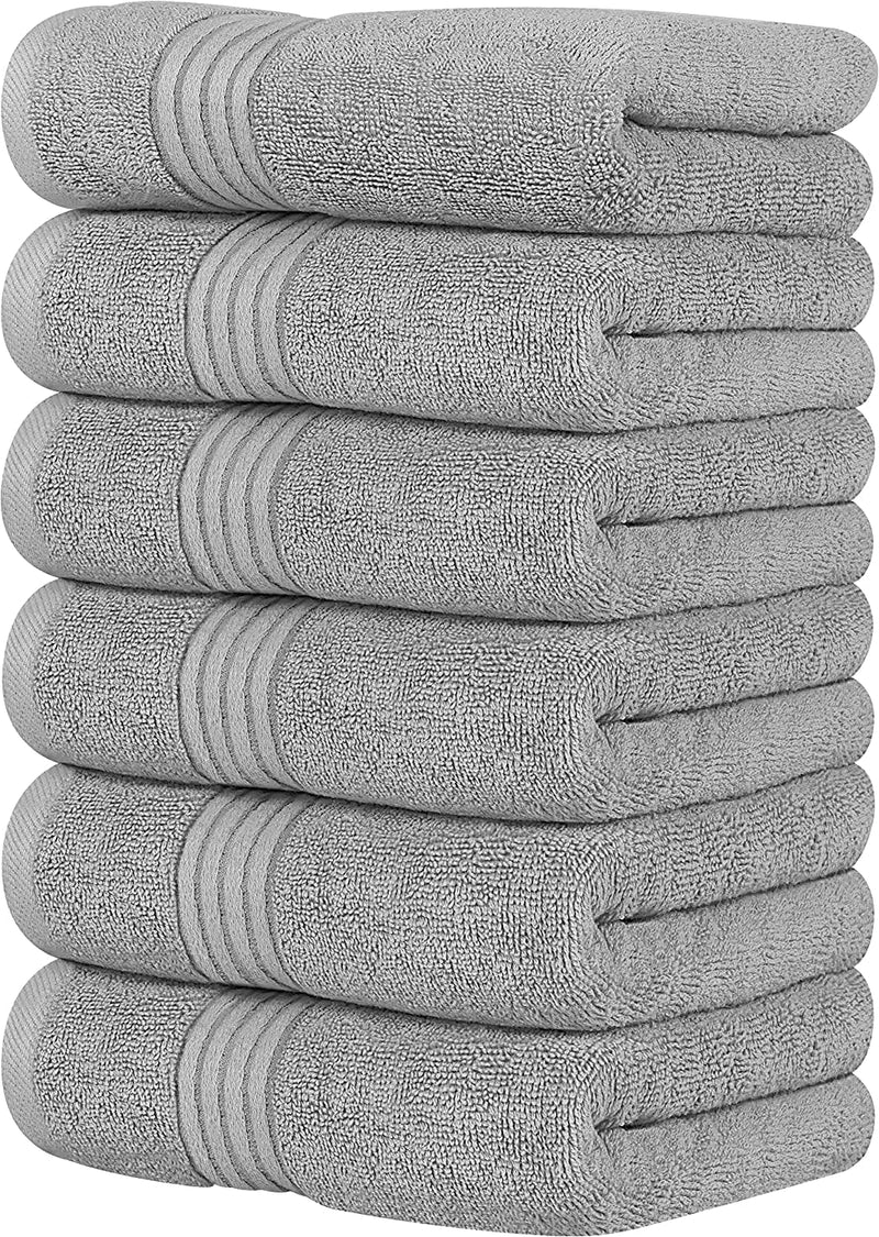 Utopia Towels 6 Piece Luxury Hand Towels Set, (16 X 28 Inches) 100% Ring Spun Cotton, Lightweight and Highly Absorbent 600GSM Towels for Bathroom, Travel, Camp, Hotel, and Spa (Burgundy)