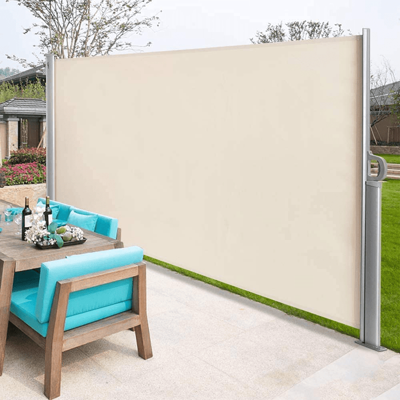uyoyous 118.11" x 63" Privacy Fence Patio Retractable Folding Side Awning Screen Divider