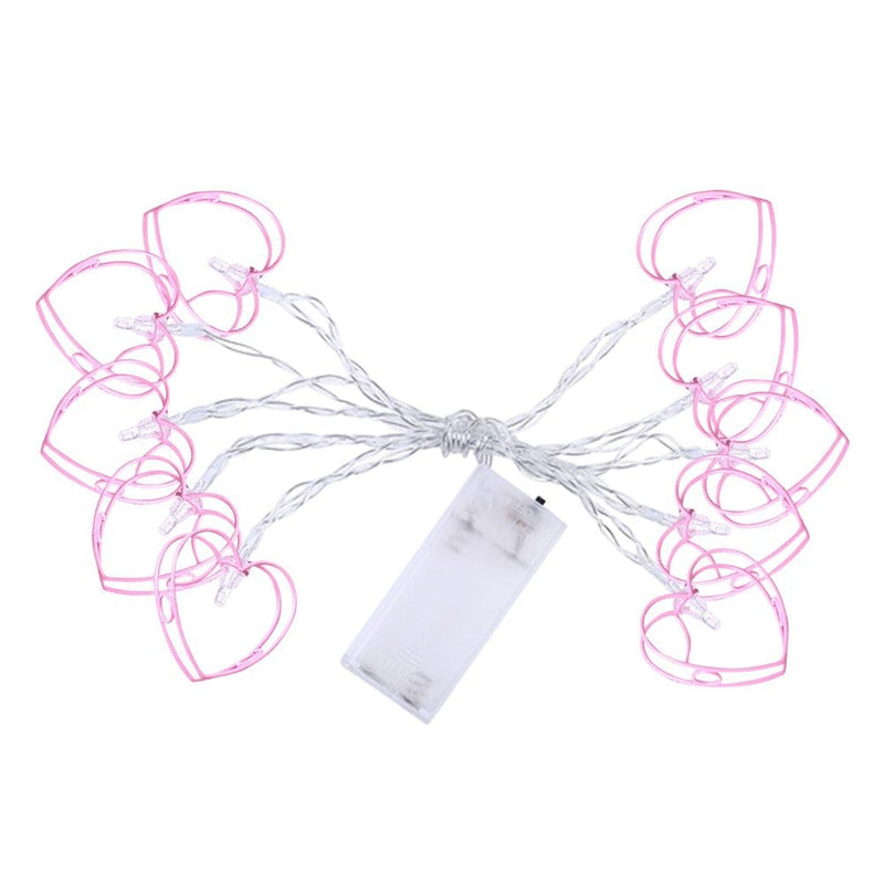 Valentines Day Decorations Lights Love Theme Lights Battery Operated 1.65M Long 10 Lights for Indoor Outdoor Home Plastic