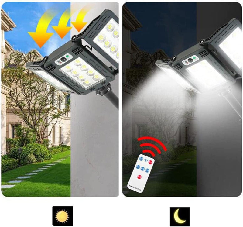 VALOYI Solar Street Light Outdoor Waterproof LED Wall Sensor Motion Lamp with 3 Lighting Mode Folding Light for Garden Yard Backyard (Color : 264 LED)
