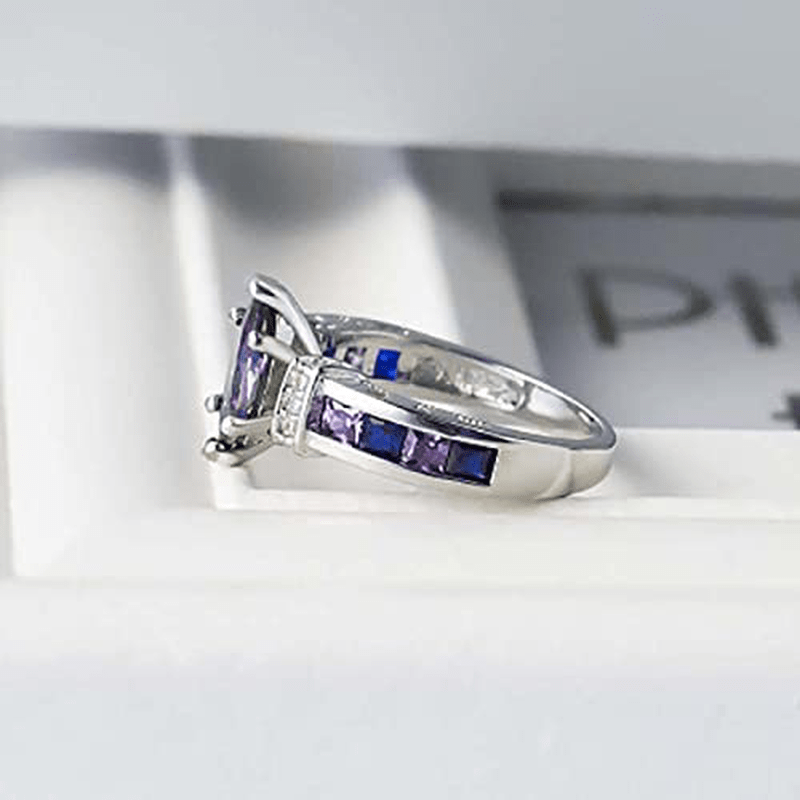 VARWANEO Women'S Ring 925 Silver Ring Engagement Wedding Birthday Valentine'S Day Jewelry Gift