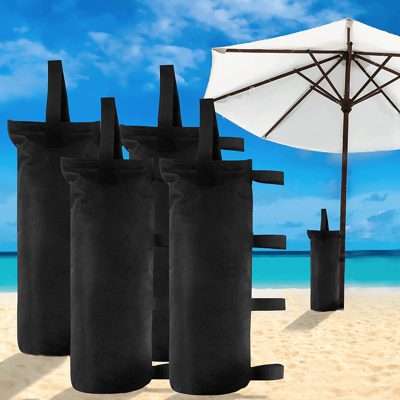 venrey 4-Pack 112 LBS Canopy Sandbags Weight Bags, Outdoor Pop Up Canopy Tent Gazebo Weight Sand Bag Anchor Kit, Sand Bags Without Sand - Black