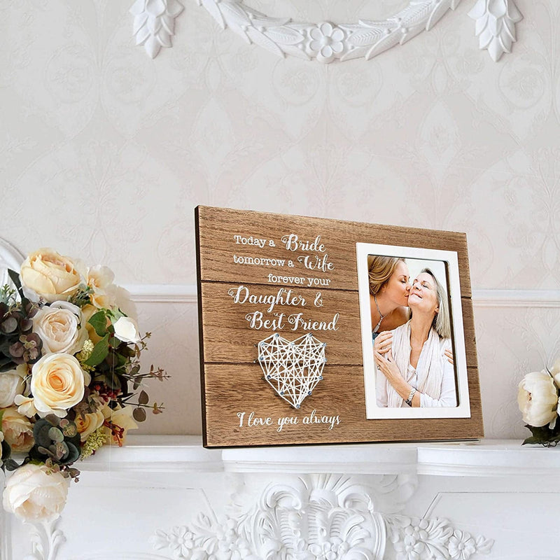 Vilight Mother of Bride Gifts from Daughter - Mom Wedding Picture Frame - Today a Bride, Tomorrow a Wife, Forever Your Daughter & Best Friend - 4X6 Photo
