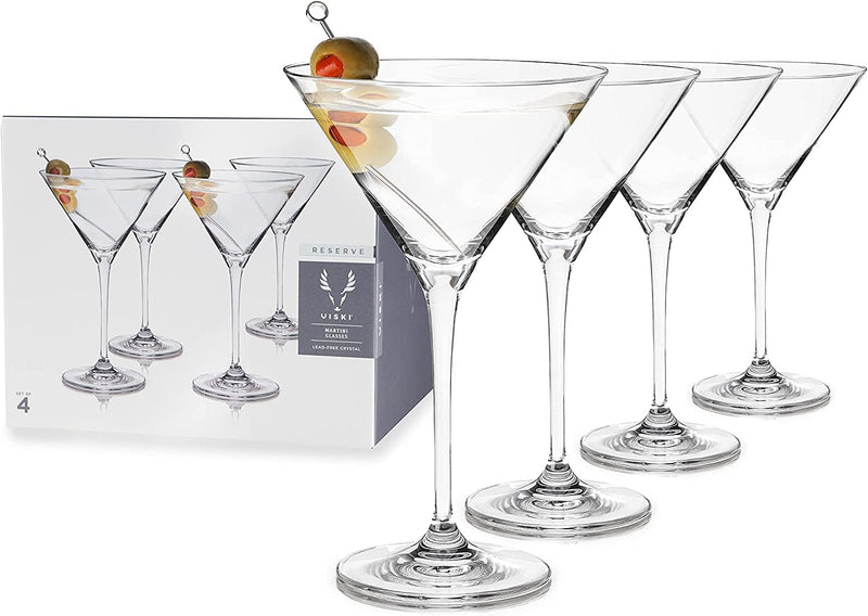 Viski Crystal Highball Glasses - European Crafted Collins Glasses Set of 4 - 14Oz Cocktail Glass for Wedding or Anniversary and Special Occasions Gift Ideas