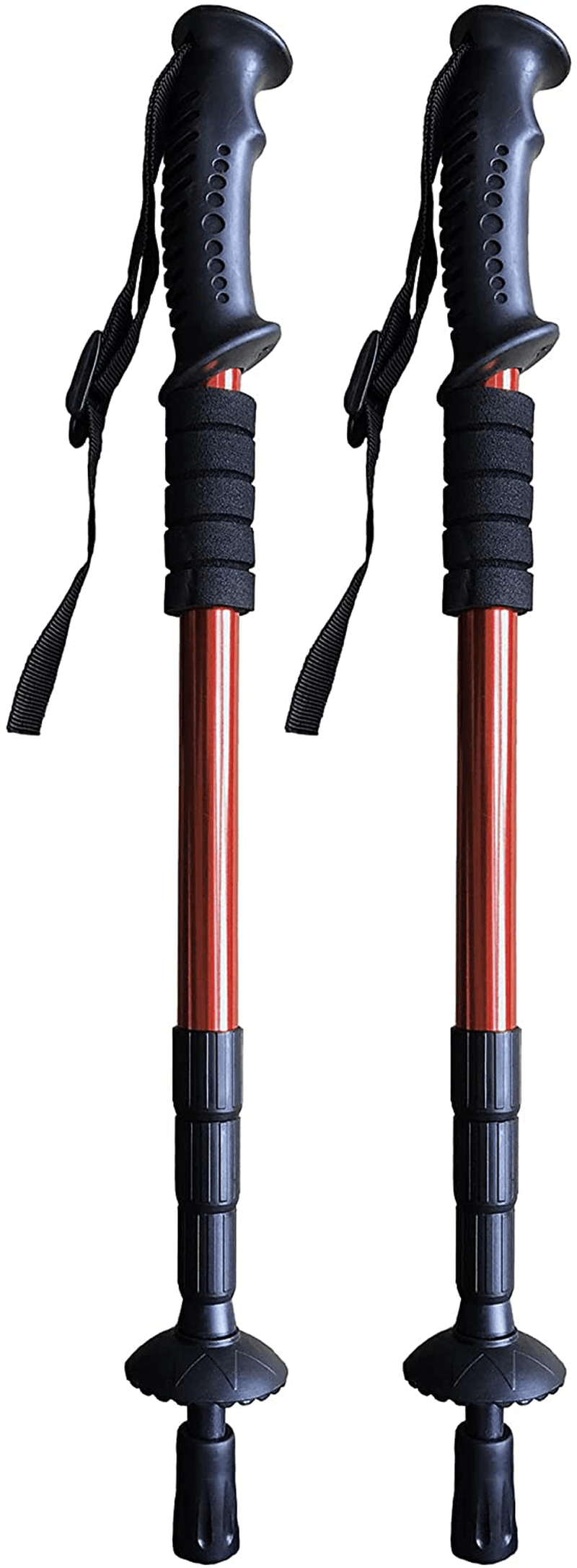 Walking Trekking Poles - 2 Pack with Antishock and Quick Lock System, Telescopic, Collapsible, Ultralight for Hiking, Camping, Mountaining, Backpacking, Walking, Trekking