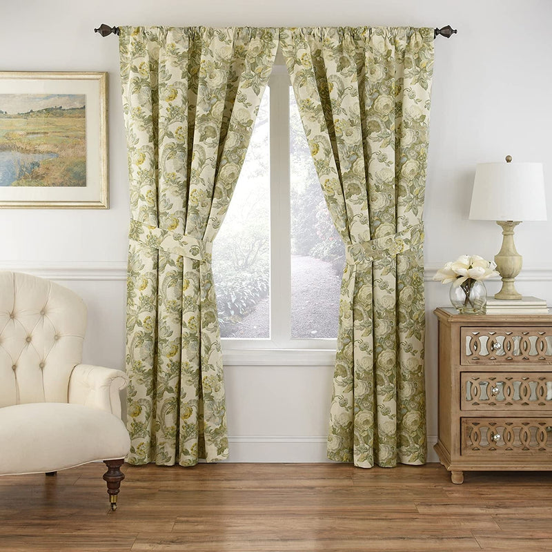Waverly Spring Bling-Rod Pocket Curtains for Living Room, Single Panel, 63X52, Platinum