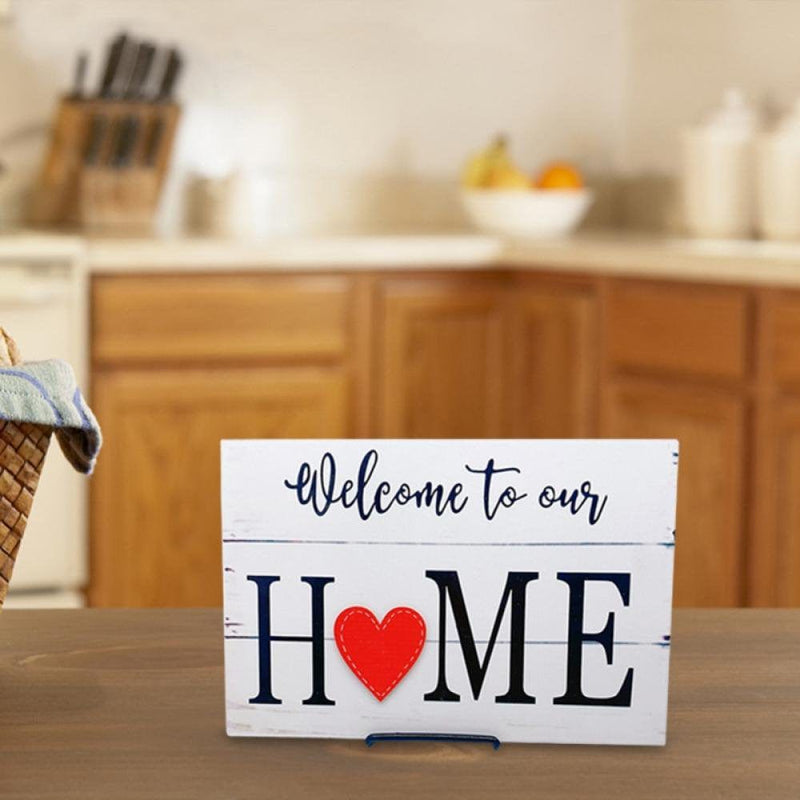 Welcome Sign Interchangeable Welcome to Our Home Sign for Front Door Welcome Decor with Seasonal Holiday Pieces for Valentine'S Day St Patrick'S Day Easter Indoor Outdoor Porch Decorations